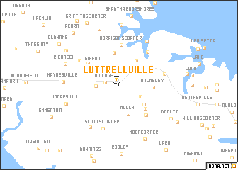 map of Luttrellville