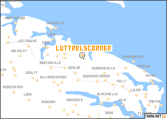 map of Luttrels Corner