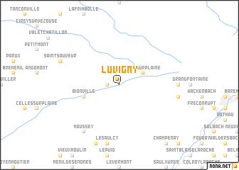 map of Luvigny