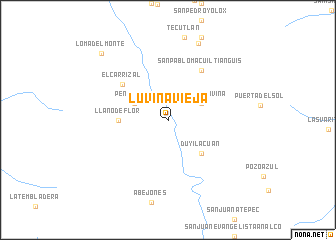 map of Luvina Vieja