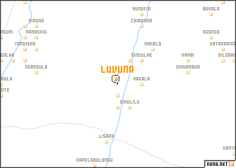 map of Luvuna