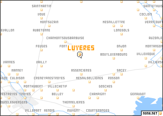 map of Luyères