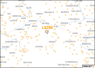 map of Lužak