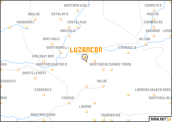 map of Luzançon