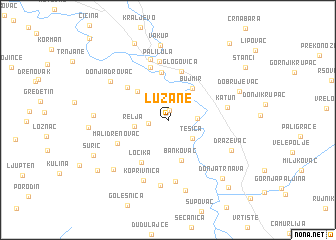 map of Lužane