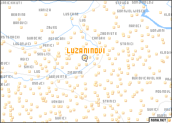 map of Lužani Novi