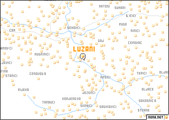 map of Lužani