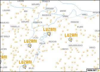 map of Lužani