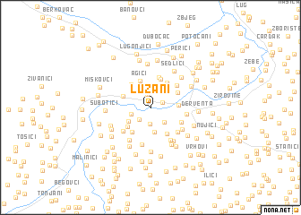 map of Lužani