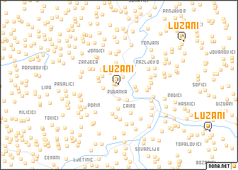 map of Lužani