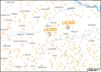 map of Lužani