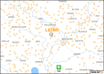 map of Lužani