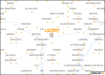 map of Lužany