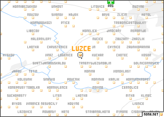 map of Lužce