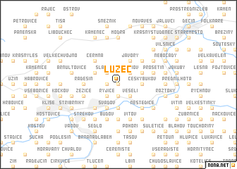 map of Lužec