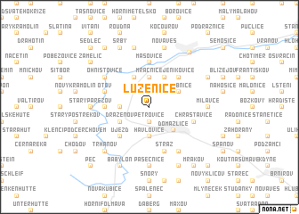 map of Luženice