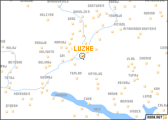 map of Luzhë