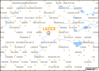 map of Lužice