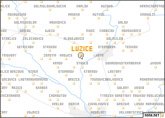map of Lužice