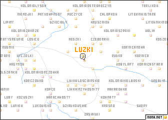 map of Łużki