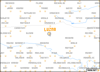 map of Lužná