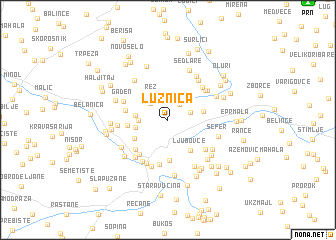 map of Lužnica