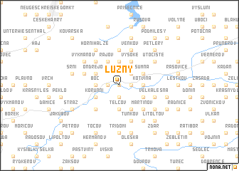 map of Lužný