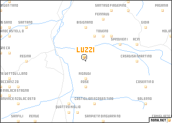 map of Luzzi