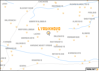 map of Lyadikhovo