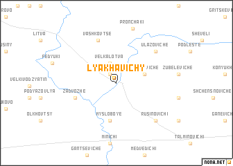 map of Lyakhavichy