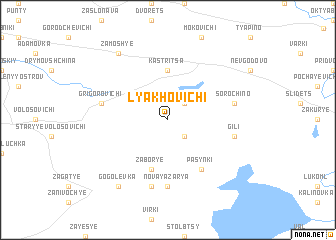 map of Lyakhovichi