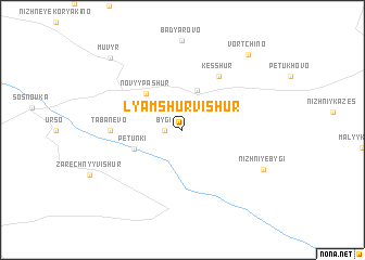 map of Lyamshur-Vishur