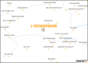 map of Lyazh-Vershina