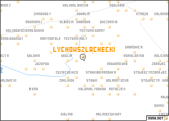 map of Łychów Szlachecki