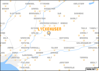 map of Lyckehusen