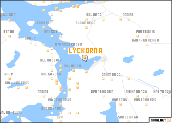 map of Lyckorna