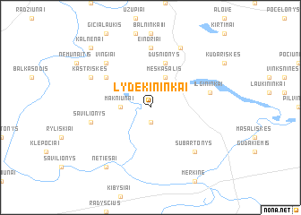 map of Lydekininkai