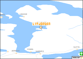 map of Lyfjorden