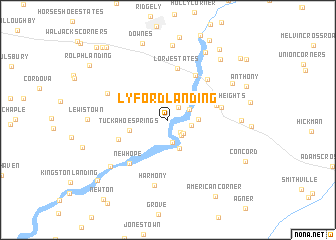 map of Lyford Landing