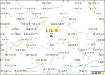 map of Lygiai