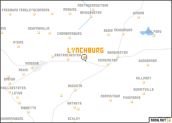 map of Lynchburg