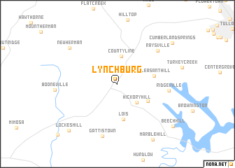 map of Lynchburg