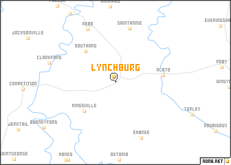 map of Lynchburg