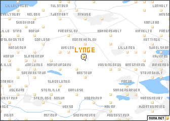 map of Lynge