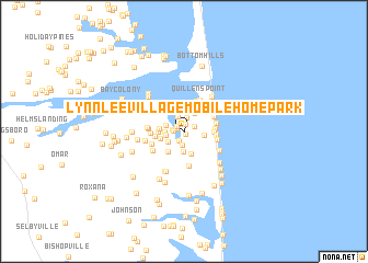 map of Lynn Lee Village Mobile Home Park