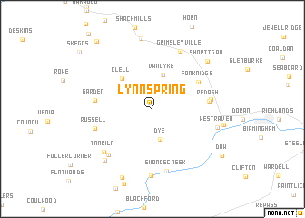 map of Lynn Spring