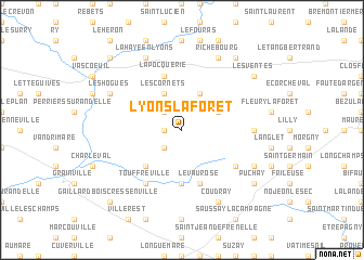 map of Lyons-la-Forêt