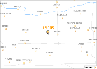 map of Lyons