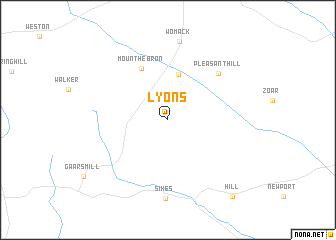 map of Lyons