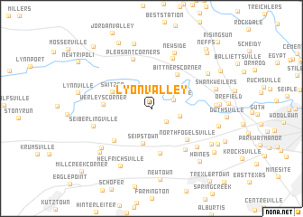 map of Lyon Valley